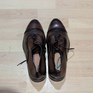 Italian Artisanal Handcrafted Classic Brown Leather Oxfords